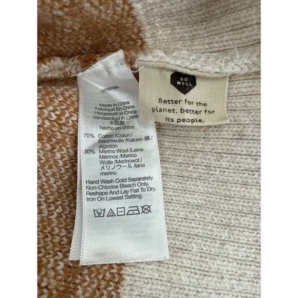 Madewell Womens Window‎ pane Turtleneck Sweater XS Merino Wool Pearldale Beige - Picture 5 of 6